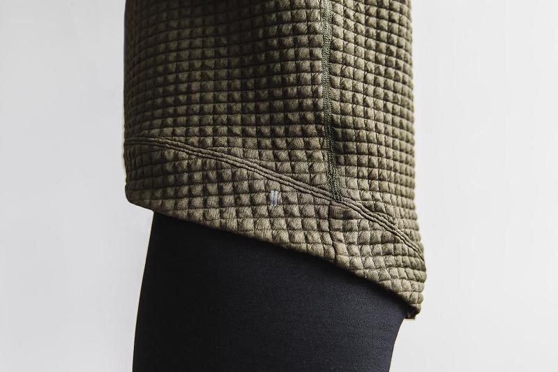 Women's Nobull WoQuilted Crew Pullover Hoodie Olive | SG V3150R